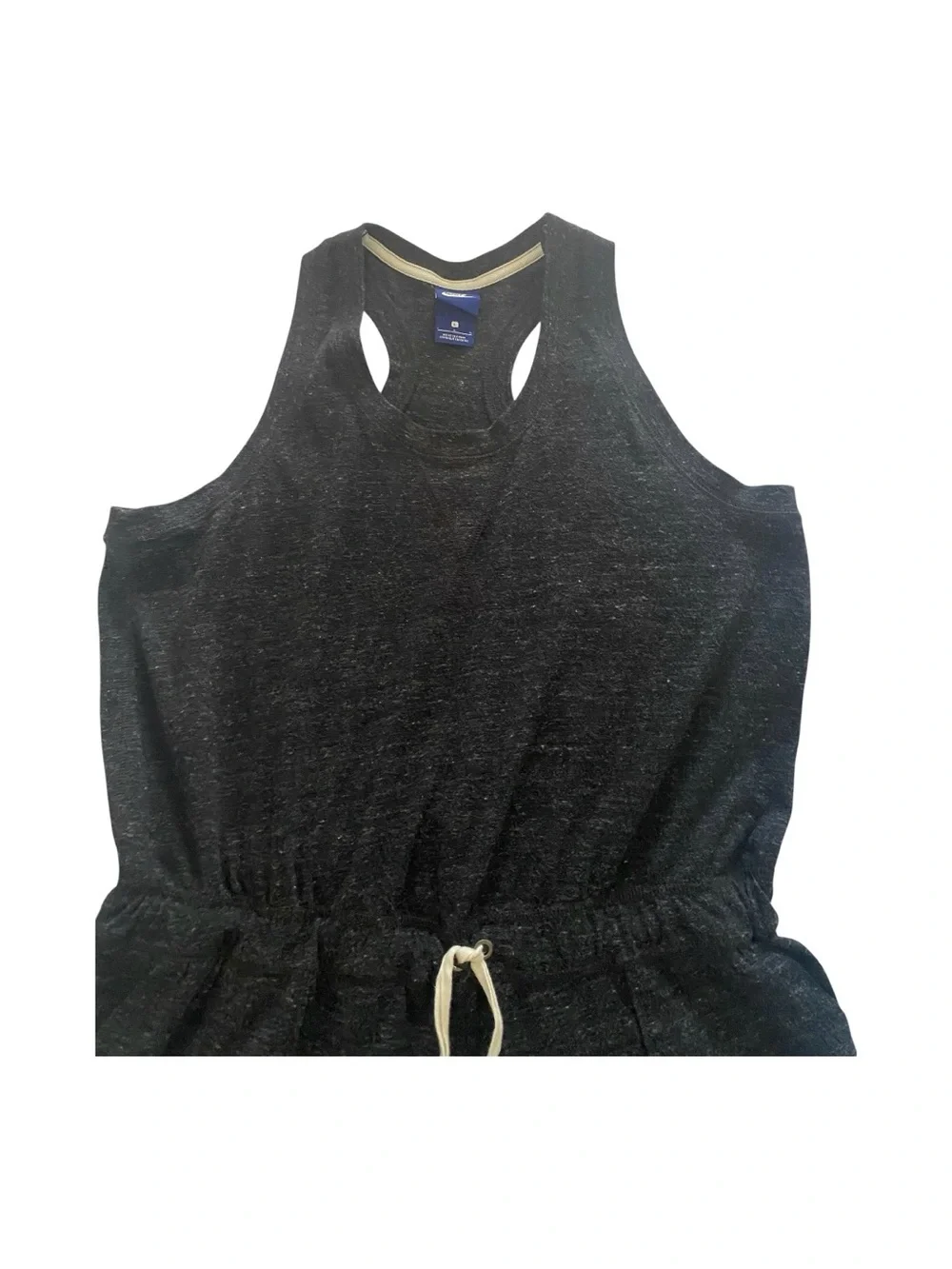 Nike Charcoal Gray Racerback Romper with Drawstring-size large